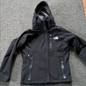 North Face black soft shell jacket